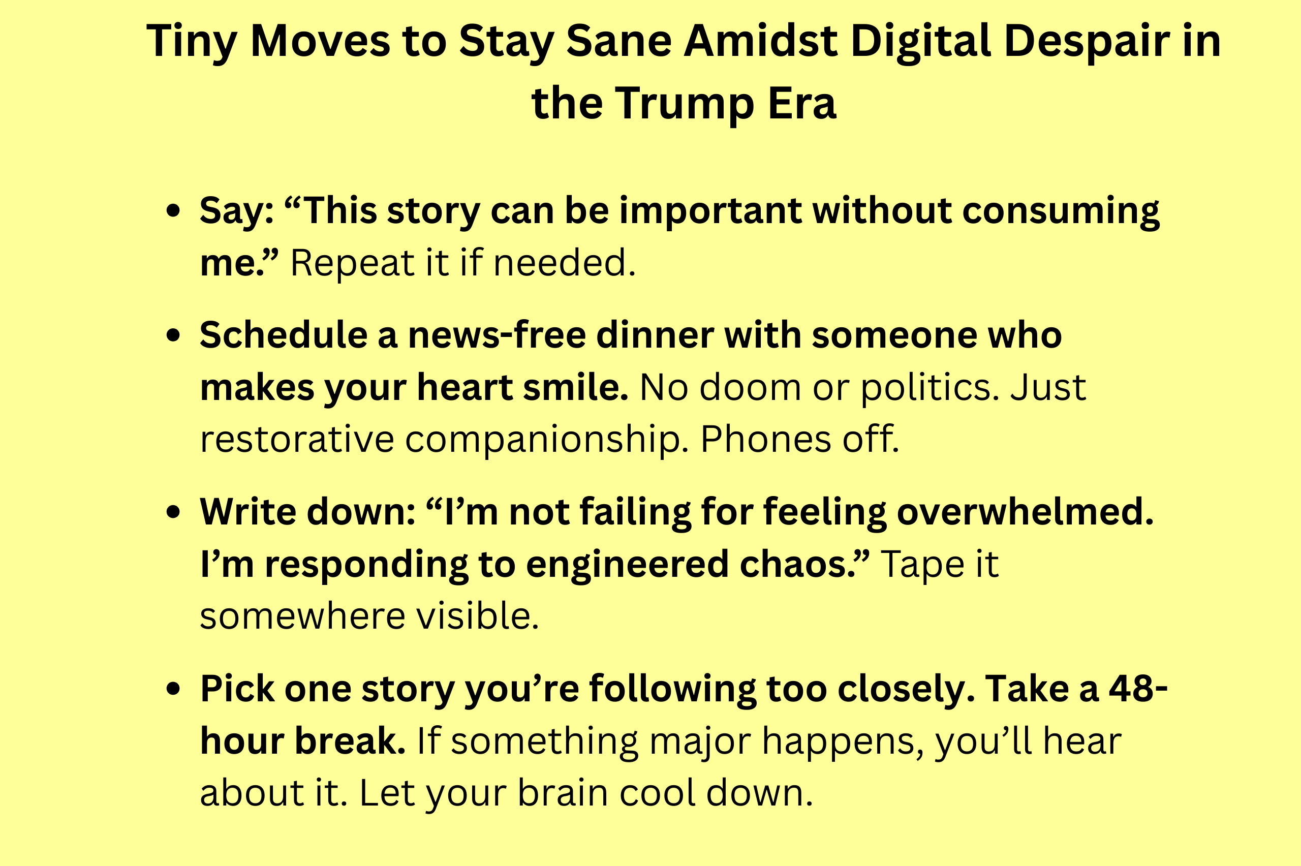 stay sane tiny moves 